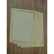 A4 Gold Stamping Certificate Card 160g 10's