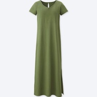 UNIQLO Bra 休閒棉質洋裝 綠XL 居家穿舒服的 可放胸墊