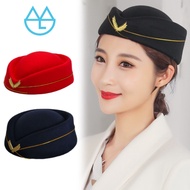 MERAH Fascinator Red Flight Attendant Hat Party Accessories Women's Flight Attendant Hat For Cosplay