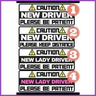 ➮ ❡ ⇧ Sticker for New Driver / Caution New Driver signage / Student Driver / Lady Driver car Vinyl