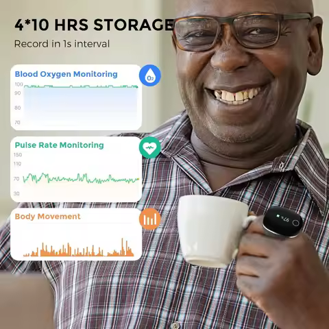 O2Ring-S Oxygen Monitor with Vibration Reminder, Bluetooth Pulse Oximeter Tracks SPO2 and Pulse Rate