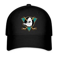 baseball cap Mighty Ducks Anaheim Black Hat Printed Baseball Cap Size S/M & L/XL cap