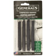 General Pencil Compressed Graphite Sticks 4/Pkg - 2B, 4B, 6B