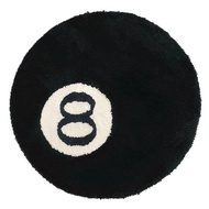 60/80cm Black 8 ball cashmere carpet room bedroom Non slip mat