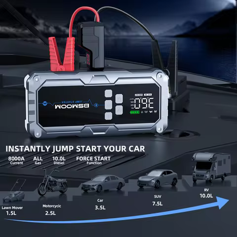 Car Jump Starter with Air Compressor 26800mAh Portable Booster Charger Powerful Car Battery Starting
