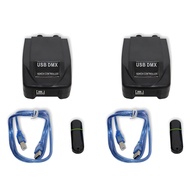 2X Stage Lighting Controller Light USB Interface 1024 Channel Software USB PC 3D WIN7 WIN103Pin