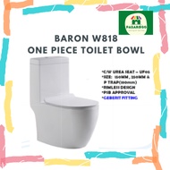 [SG Seller] Baron W818 One piece Toilet Bowl (Rimless)