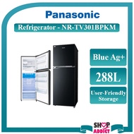 Panasonic 288L 2-Door Fridge Ai Econavi Inverter Refrigerator NR-TV301BPKM (Sparkling Black) Peti Sejuk 2 Pintu