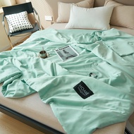 Summer Ice Silk Summer Blanket Airable Cover Machine Washable Bare Sleeping Silky Summer Quilt Singl