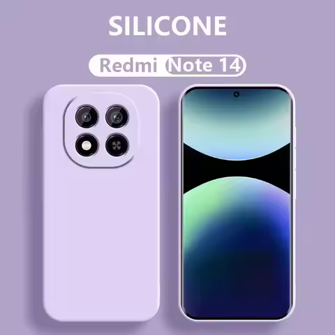 Original Silicone Case On For Xiaomi Redmi Note 14 Pro Plus Shockproof Soft Bumper Cover For Xiomi R
