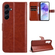 For Samsung Galaxy A55 5G Case Flip PU Leather Wallet Back Cover For Samsung A55 5G Phone Casing