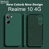 Lenuo Luxury Original Square Liquid Silicone Phone Case For Realme 10 Realme 10 Pro Realme 10 Pro+ Thin Soft Back Cover Candy Casing