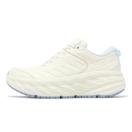 Hoka Work Shoes Bondi SR Waterproof Cushioning Thick-Soled Anti-Slip Oil-Proof Marble White Men's AC