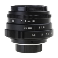 【Ready Stock】 Large Aperture Large Aperture Manual Camera Lens 35mm F1.6 Mini Lens For A6000 X-T10 X