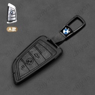 Retro Genuine Leather+Zinc Alloy Smart Screen Keyless Car Key Case Cover Shell Keychain For BMW 1 2 