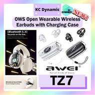 Awei TZ7 OWS Open Wearable Wireless Earbuds Ear Clip Bluetooth Earbuds with Charging Case Open Ear Design