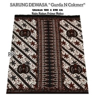 Sarung batik gurda dewasa kain katun kalem parang kusumo sogan putih