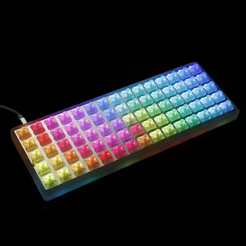 ID75 Idobao X YMDK 75 Keys Ortholinear Layout VIA Acrylic Case Plate Hot-Swappable Hot Swap RGB PCB 