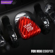LOVETOUCH Carbon Fiber Car Ignition Engine Start Stop Button Interior Trim Sticker Cover Decal for M