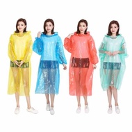 Jas Hujan Plastik Poncho Lengan Panjang Emergency Disposable Raincoat Mantel Darurat