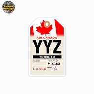 YYZ toronto air canada Airlines label luggage sticker travel logo stickerTAG