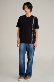 McJeans เสื้อยืดแขนสั้นผู้ชาย คอกลม สีดำ MTTZ956