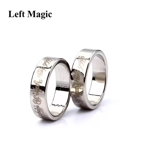 Alphabet Silver Strong Magnetic Magic Ring Magic Tricks 18/19/20/21MM Size Coin Finger Magician Magi