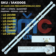 BACKLIGHT TV LED AKARI LE24V88 LE24V89 LE24K88 LE24P88 LE24P57 LE25B88 LE25V8 LE-24V88 LE-24V89 LE-2