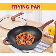 【New Frying Pan】Art Silver Nano Maifan Stone Wok Frying Pan Non-stick Wok-Pan