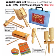 WOODBLOCK SET WITH INSTRUCTIONAL DVD ITMZ-007 BI / BC MUZIK