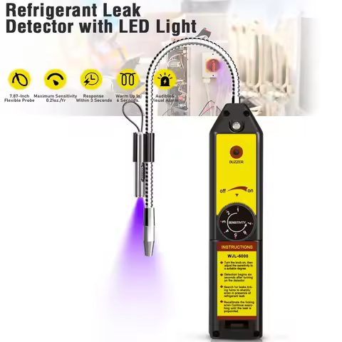 Freon Leak Detector Refrigerant Halogen Leak Detector Air Conditioner R22 R410A R134A R1234YF HCFCs 