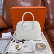 Hermes bolide 25 保龄球25蘑菇白B刻