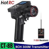 NEW HotRC CT-8B 8CH Radio Transmitter 300M 2.4GHz Digital Transmitter with F-08A Receiver Remote Con