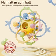 Hand-catch Ball Baby Toy Silicone Biteable Baby 3 To Sensory 6 Months Toys Old Teething Rattle D2G8