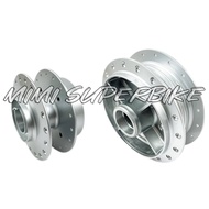 FRONT & REAR HUB SILVER YAMAHA Y110 SS SS2 SRL110 1ST MODEL GANTANG DEPAN BELAKANG SRL BUYONG RIM SP