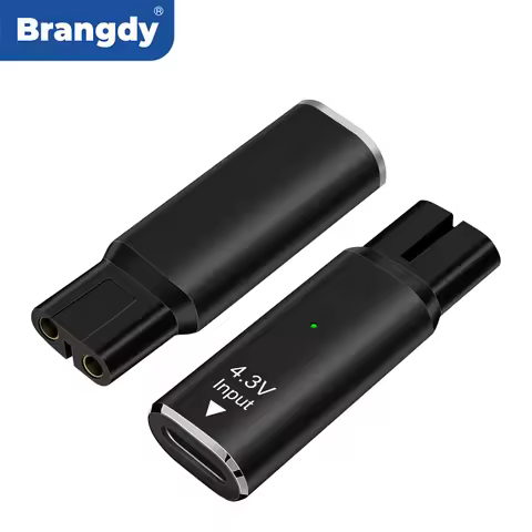 Brangdy 4.3V Type-C Shaver Adapter Charging Converter for Philips Norelco Oneblade QP2520 QP2515 QP2