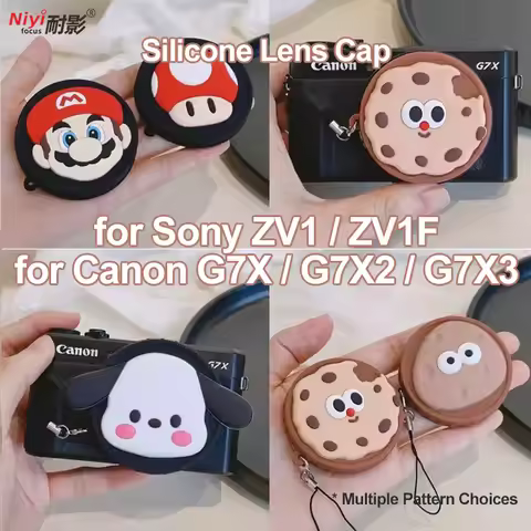Camera Silicone Case for Sony ZV1 ZV1F Canon G7X G7XII G7XIII G7X2 G7X3 Mark ii Lens Front Cap Cover