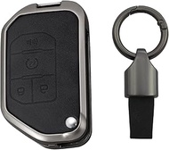 KUNIO for Jeep Leather Metal Car Key Fob Cover Case fit for Jeep Wrangler 2025 Gladiator 2026 Rubico