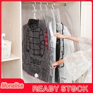 Hanging Clothes Vacuum Bags With Hanger Space Saver Closet Storage Seal Bag Dust-proof Bag Clothes Compression Organizer  -MON