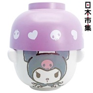 SANRIO - 日版Sanrio Kuromi 飯碗湯碗套裝 粉紅色 日本製 陶瓷樹脂 餐具 (018)【市集世界 - 日本市集】