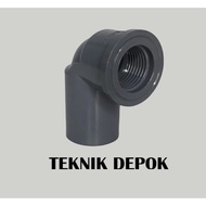 Knie Drat In 3/4 inch Faucet Elbow 0.75 inch AW 90 Degree Rucika PVC Pipe Connection Knee Knie Belok