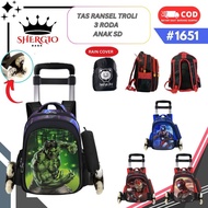 3-Wheel Trolley Bag for Elementary School Boys + Pencil case 1615