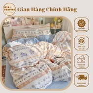 Soft lumi duvet cover set with lovely vintage patterns, duvet cover with zipper to insert the duvet