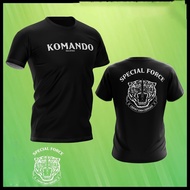 2025 New Fashion KOMANDO 69 T-Shirt | Sand Beret Design | Black Roundneck Unisex Lelaki