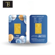 Transcend Bullion 0.50gm 999.9 Happy Birthday Pure Gold Bar