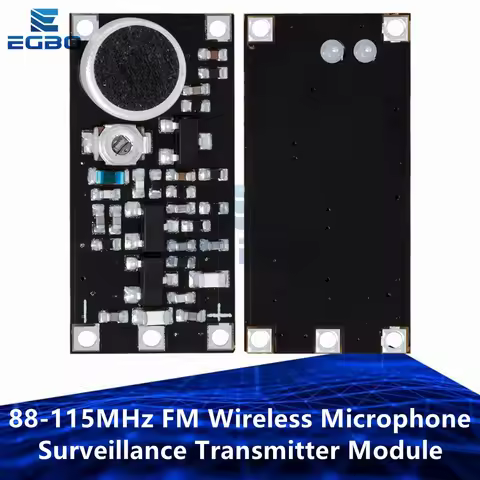 1~10PCS 88-115MHz FM Wireless Microphone Surveillance Transmitter Module Board For Arduino Adjustabl