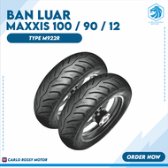 BAN MOTOR BAN LUAR 100 90 RING 12 MAXXIS M922F TUBELESS