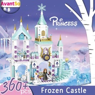 AvantSo 360pcs Friends series frozen princess castle disney elsa spark House building blocks lego compatible diy educational toys for kids girls