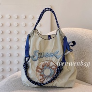 Japanese Ball Chain Eco-Friendly Bag Same Style As Gao Yuanyuans Bag Embroidered Nylon Canvas Bag Sh