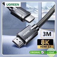 Ugreen 8K ULTRA HD HDMI 2.1 Cable Round Braided 3M Gray -80602